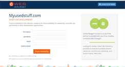 Desktop Screenshot of myusedstuff.com